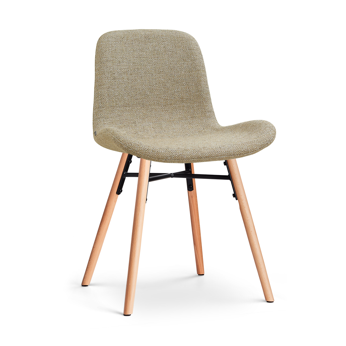 Eetkamerstoel Nena-Fé houten onderstel taupe melange