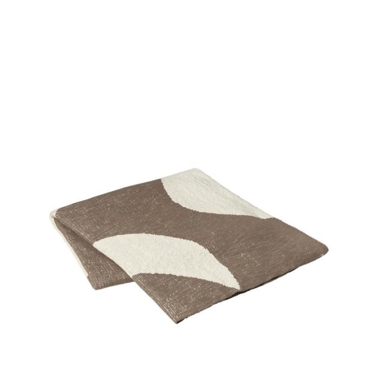Broste Copenhagen Maren plaid 130x180 Black/Off White