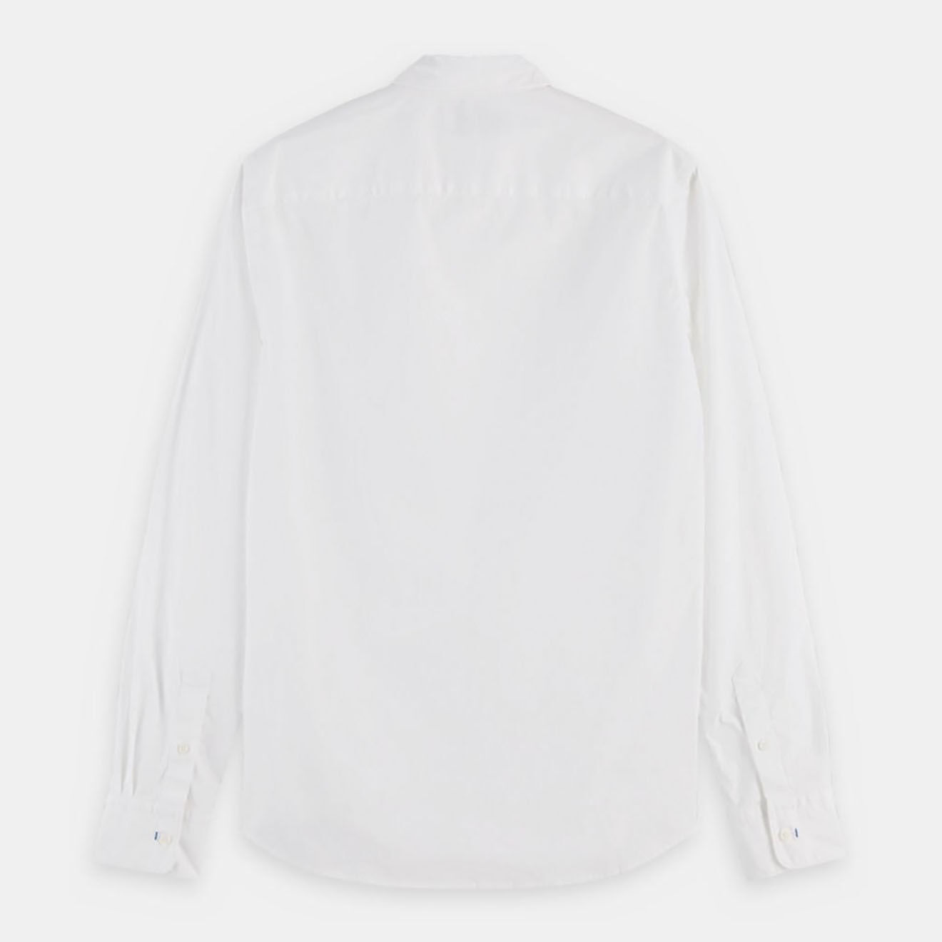 Scotch & Soda Chemise Regular Fit en Popeline & Coton Bio mélangé unie blanche