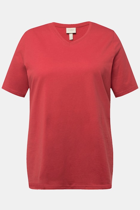 T-Shirts, 2er-Pack, V-Ausschnitt, Halbarm, Biobaumwolle