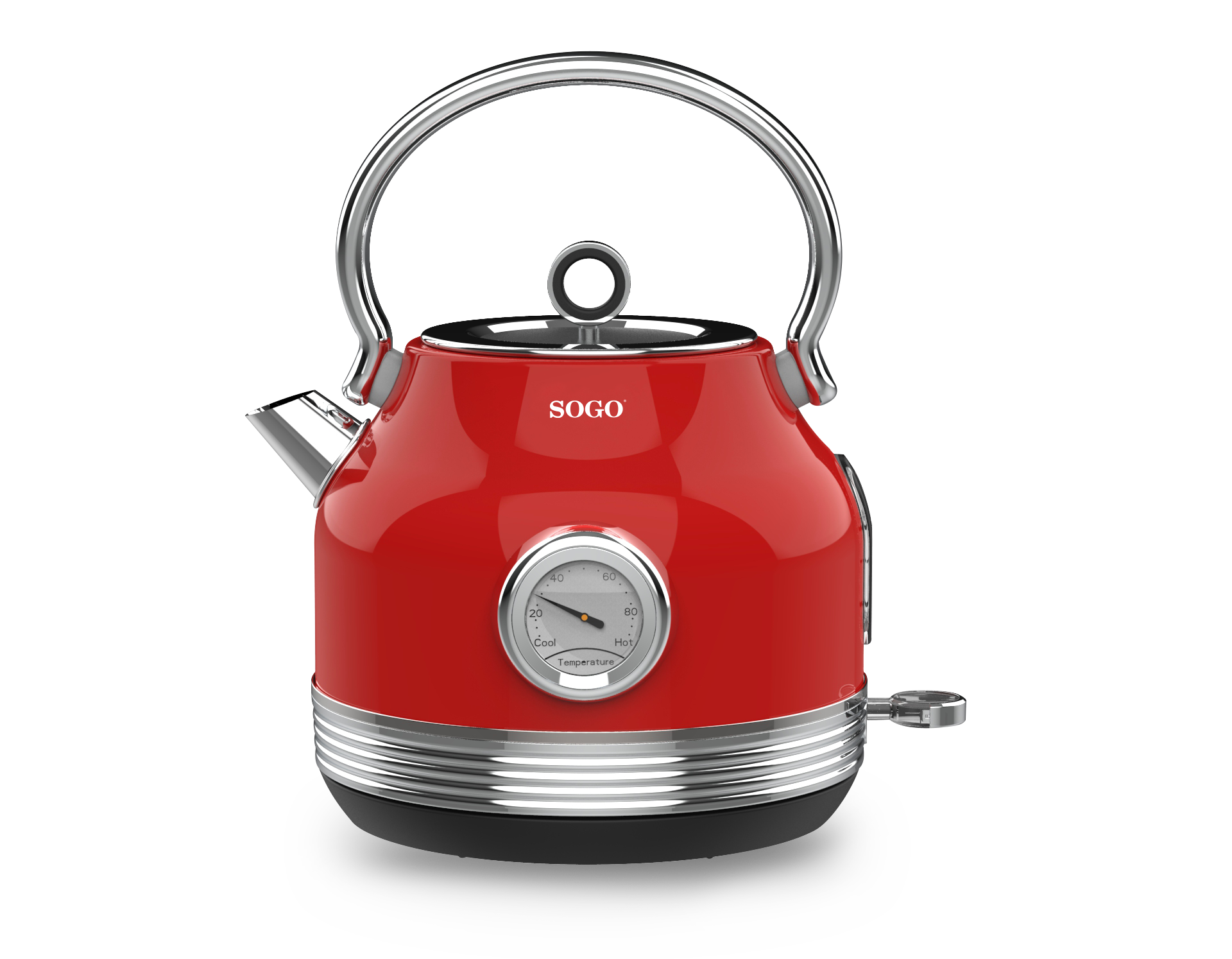 SOGO RETRO Serie Wasserkocher rot 1.8 L Kapazität