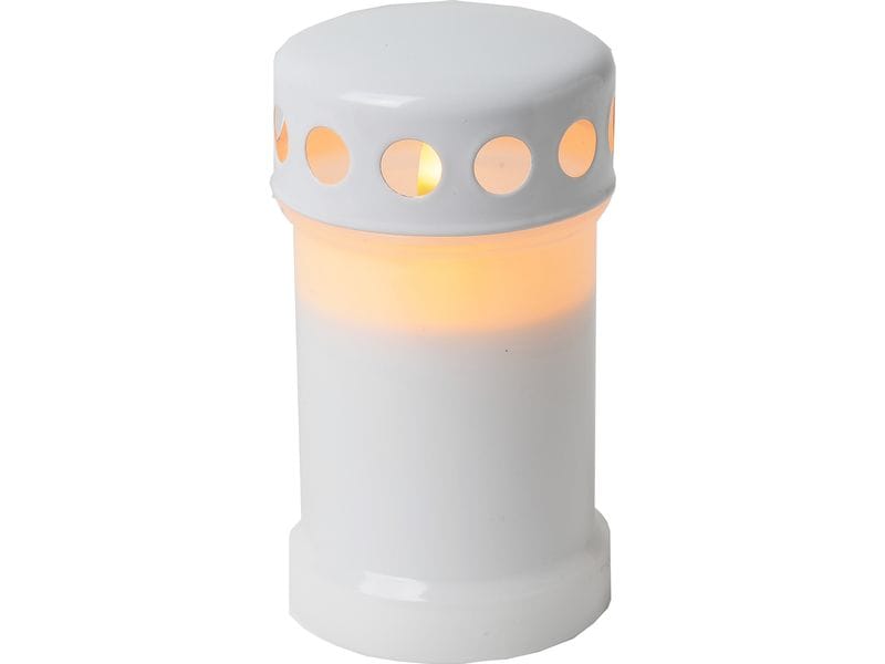Star Trading LED Grabkerze Serene Outdoor, Weiss, 13.5 cm H LED Grablicht