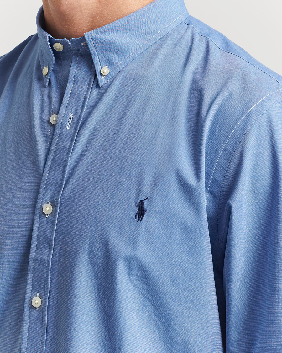 Polo Ralph Lauren Slim Fit Poplin Shirt Blue End on End