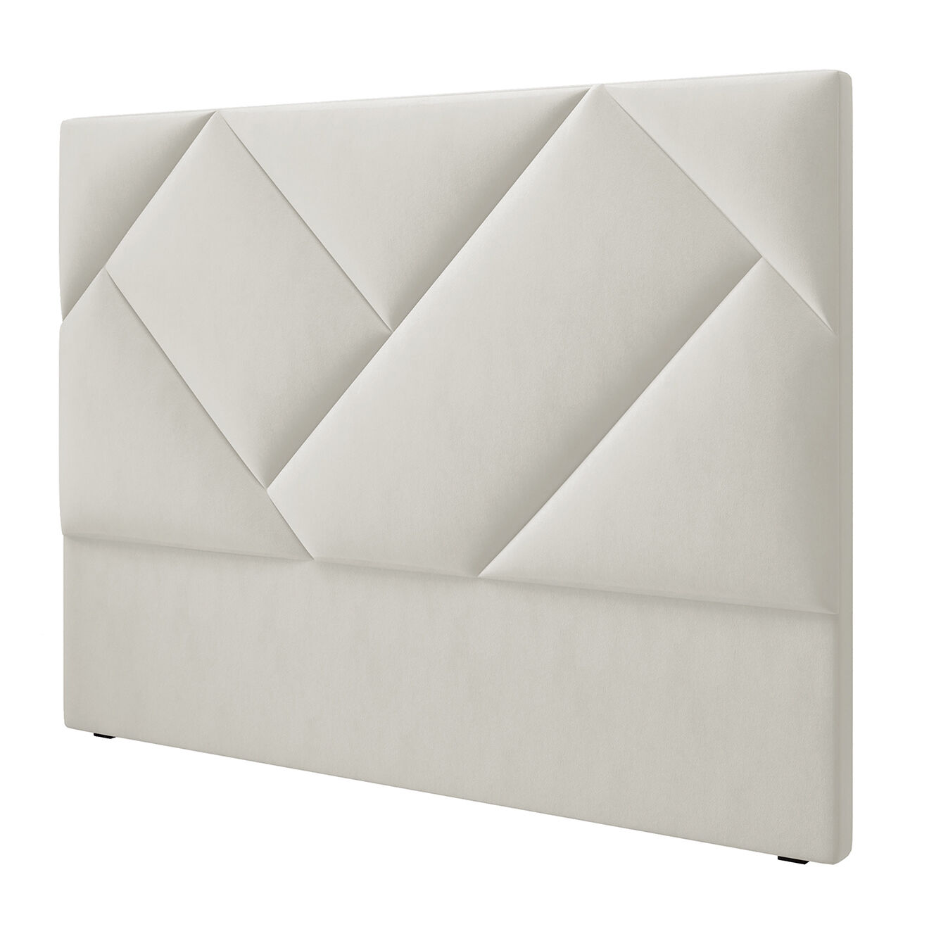 Intérieurs 86 Tête de Lit en Velours Haussmann beige - 180 cm
