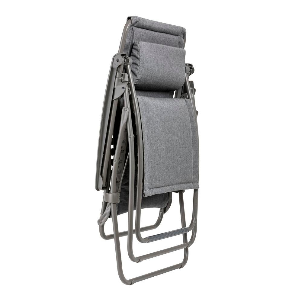 Gepolsterte Zero-Gravity-Relaxliege - XL RSX Clip XL LightComfort® Grau Ombre