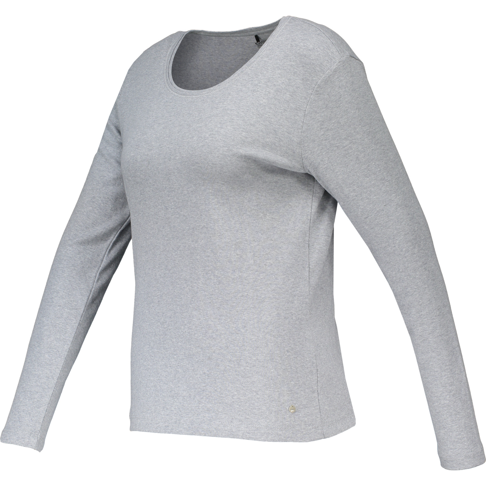 Olsen Damen-Langarmshirt uni grau, 48