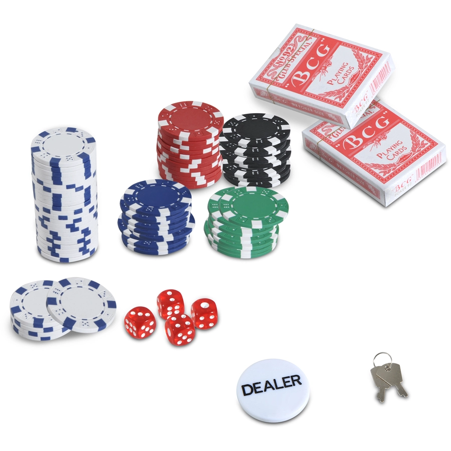 HOMCOM Pokerkoffer inklusive Pokerset silber
