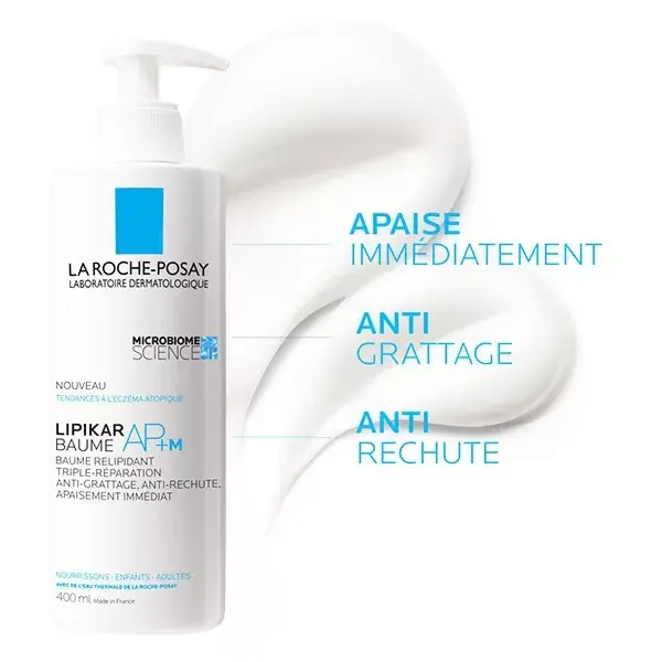 Rotina para Pele Seca Lipikar da La Roche-Posay: Creme de Limpeza Syndet AP+ 400ml e Bálsamo Tripla Reparação AP+M 400ml
