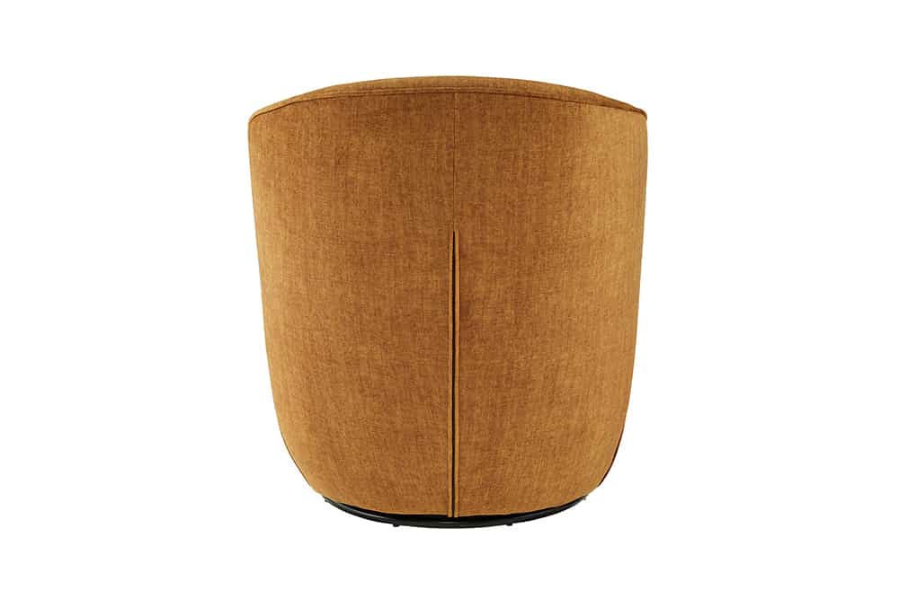 Drehbarer Design Sessel GATSBY senfgelb Samt 360°
