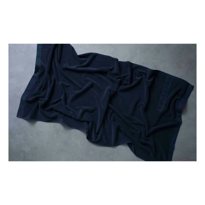 Suite 702 Serviette de toilette en coton bio | Bleu marine