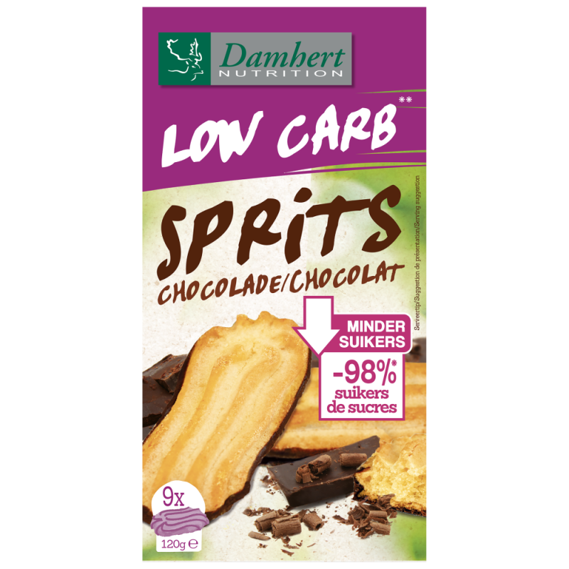 Damhert Tagatesse Sprits Koek Chocolade 120 Gram