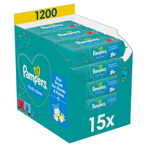 Pampers Fresh Clean Feuchttücher 15er Pack