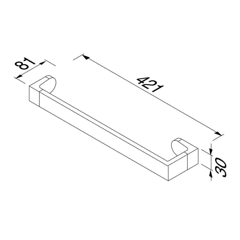 Geesa Wynk handdoekrek 42,1cm chroom