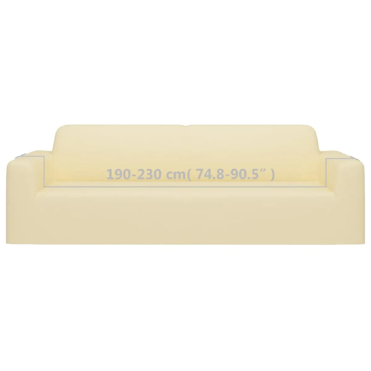 vidaXL Housse canapé Crème Jersey 3 places
