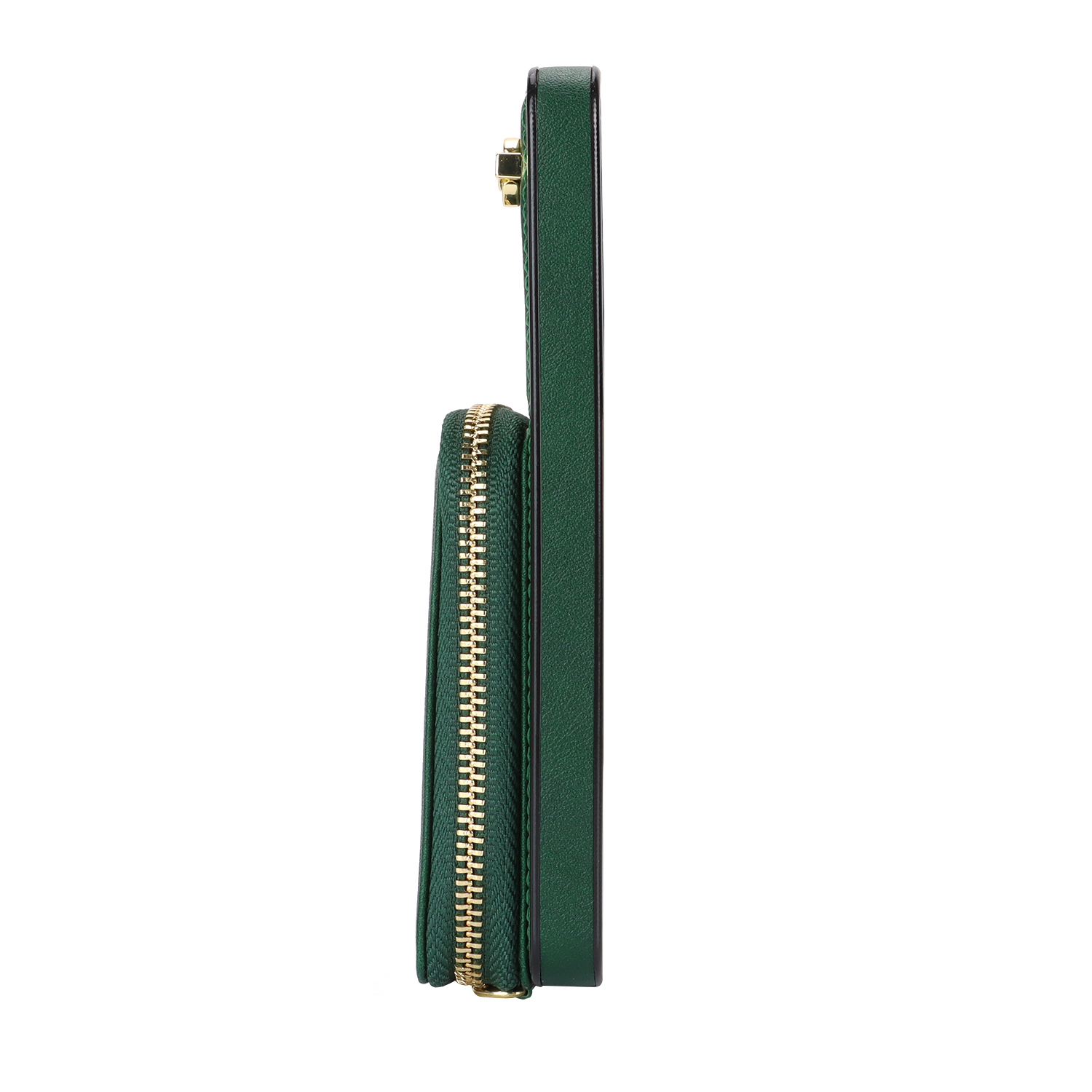 Samsung Galaxy S24  Plus Necklace Leder Schutz Hülle mit Kartenfächer   Handykette (140cm) - Dunkelgrün