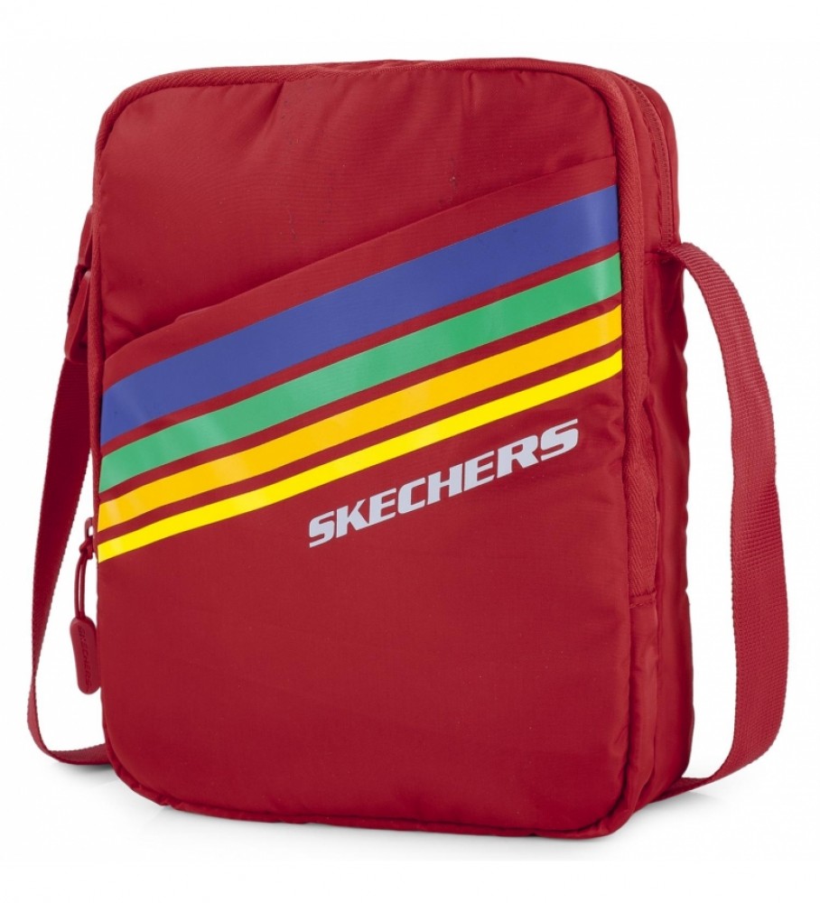 Bolsa de ombro unissex pequena Skechers S914 vermelha - 23 x 17 x 7 cm -