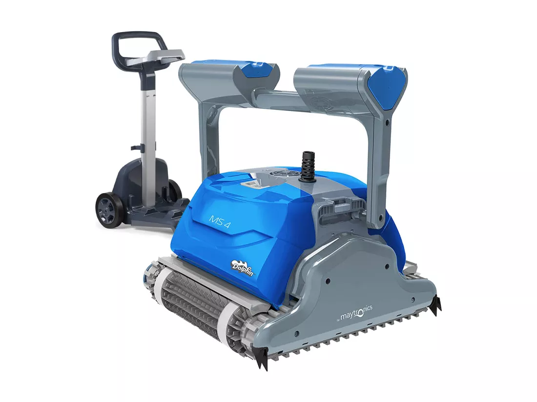 Dolphin Robot electrique de piscine fond, parois et ligne d'eau avec chariot - ms4