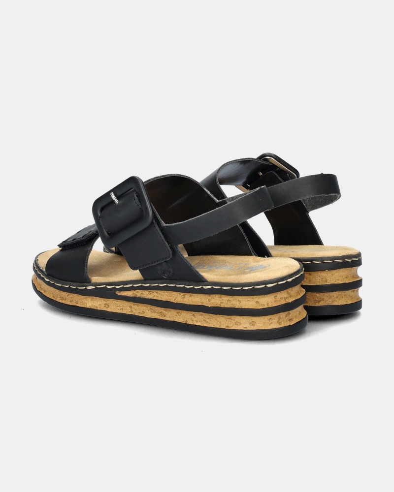 Rieker Antistress Sandalen  - zwart