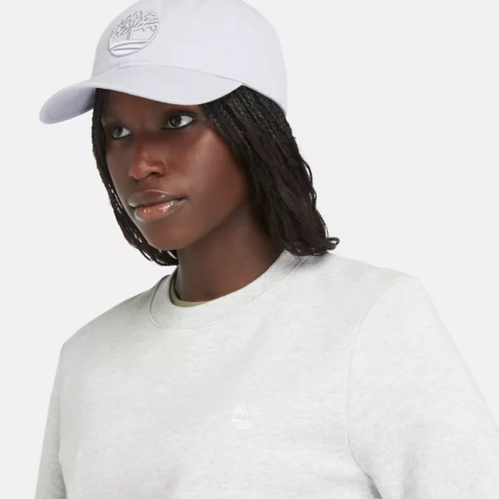 Sweat à col rond et envers brossé pour femme en gris