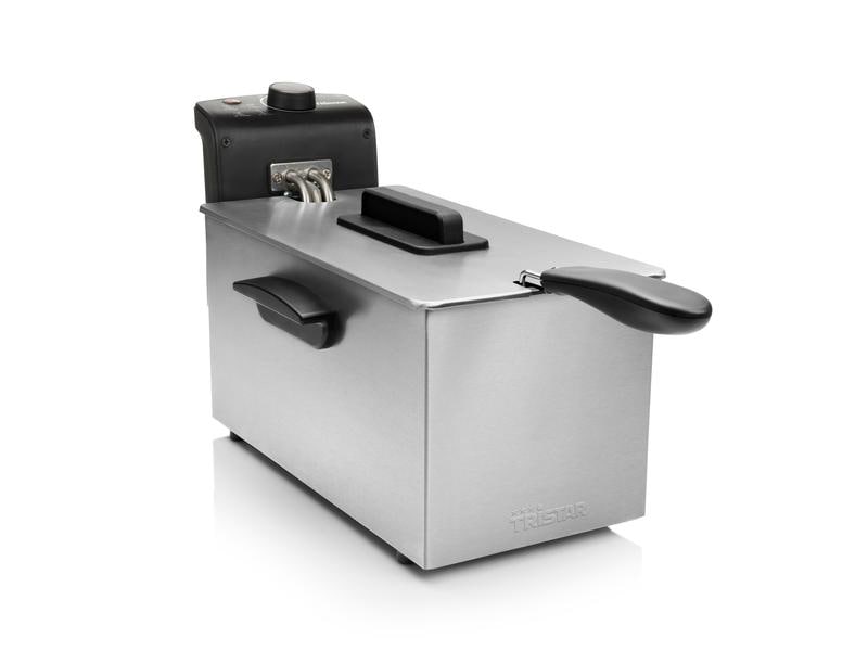 Tristar Fritteuse FR-6946 0.6 kg, Silber Fritteuse mit 3 Liter Fassungsvermögen und 2000 W Leistung