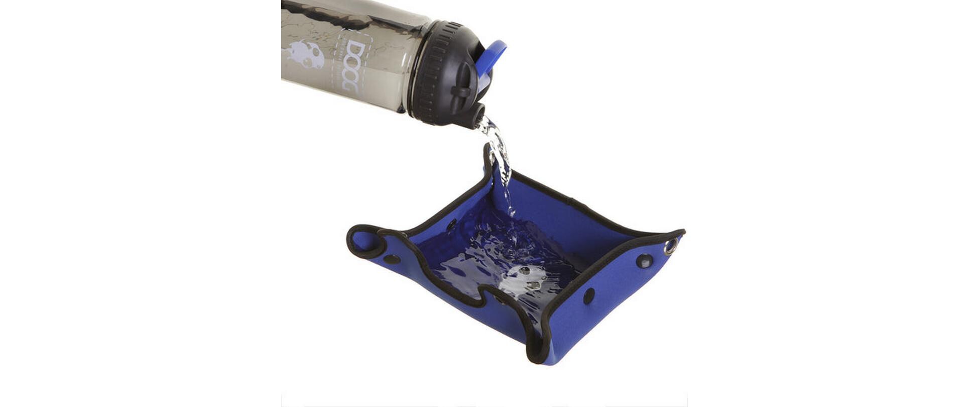 3-in-1 Water Bottle BlauTragbarer Hundewassernapf, Flasche und Isolator in einem