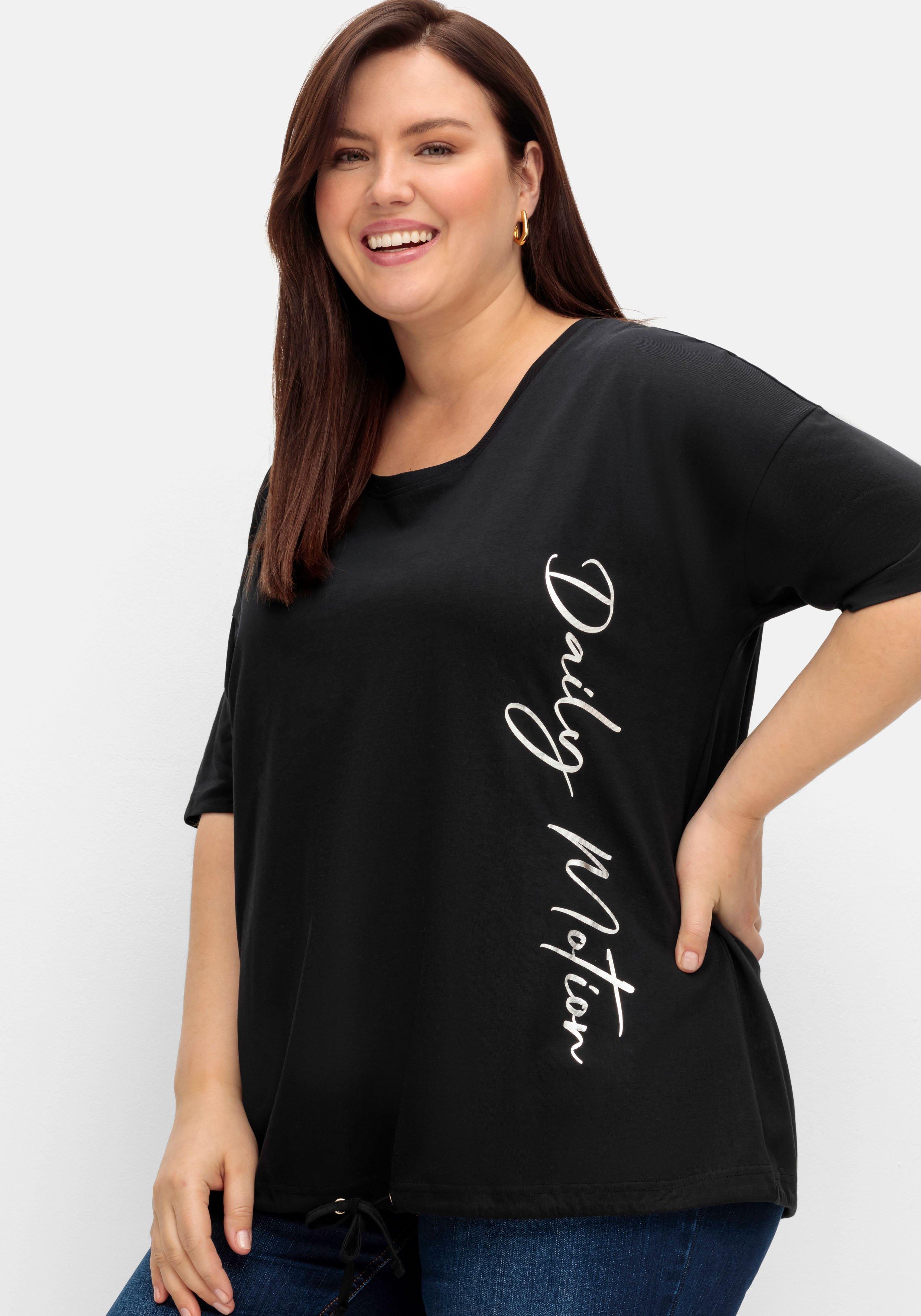 Shirt mit Tunnelzug und seitlichem Folienprint