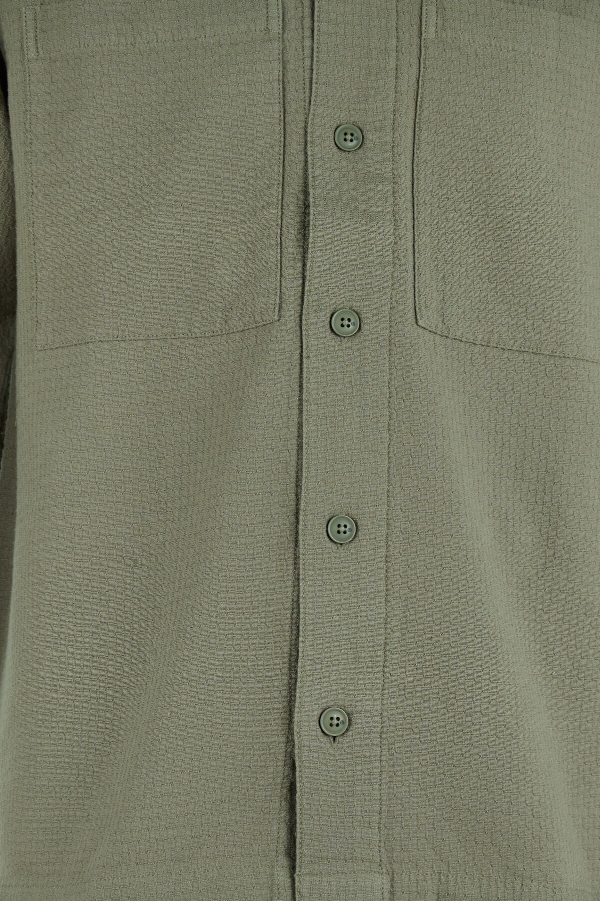 Block Jacquard Overshirt Groen