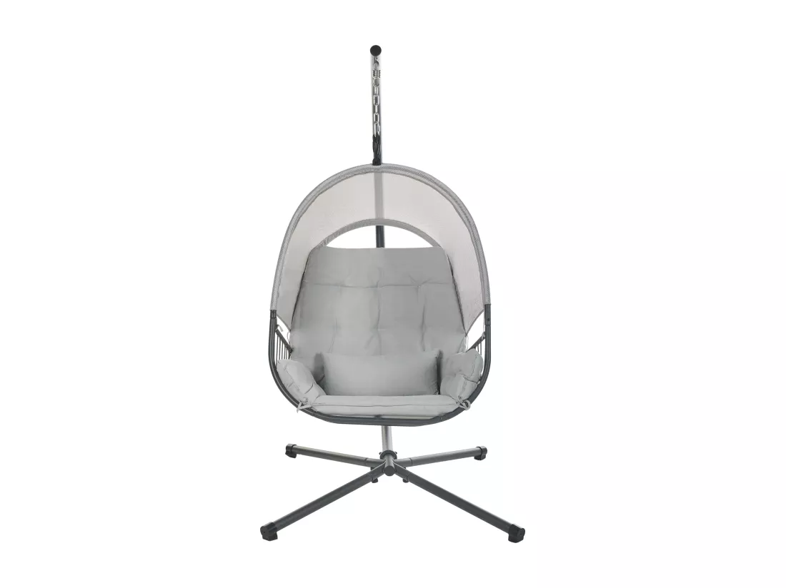 Fauteuil suspendu avec support gris clair ALVIANO
