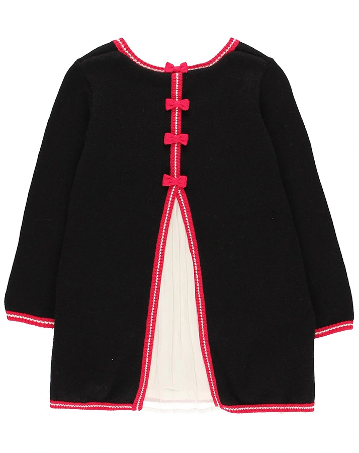 Strick-Kleid POLKATÜPFEL in schwarz