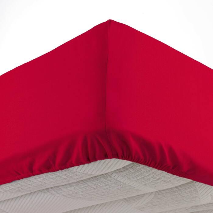 DRAP HOUSSE 90X190CM MICROFIBRE OSCAR ROUGE