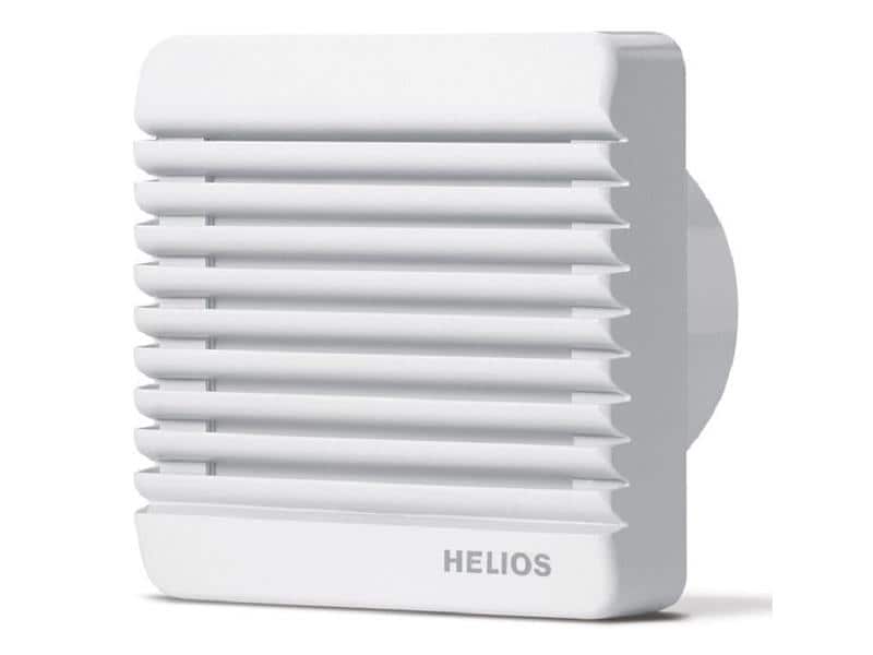 Helios Toilettenventilator 230 V Lüfter mit Nachlauf HR 90 Minilüfter mit Kugellager elektrischer Verschlussklappe