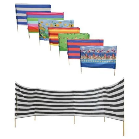 Idena Windschutz mit 5 Holzstäben, ca. 5m x 80cm, sortiert