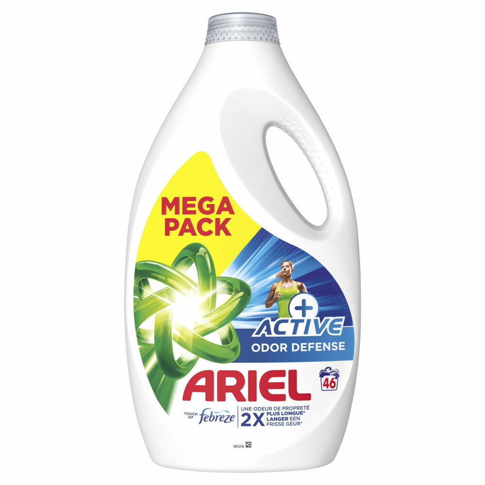 Ariel Vloeibaar Wasmiddel +Active Odor Defense 46 Wasbeurten2070 ml