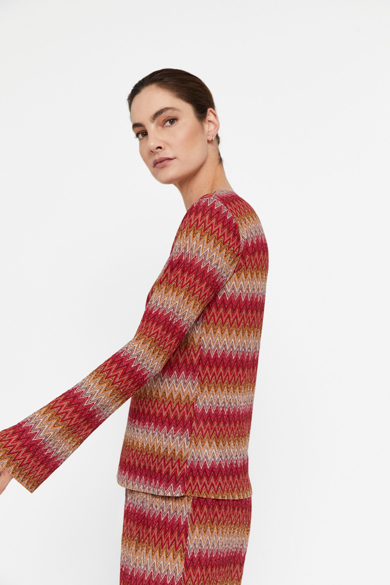 Top de malha estampado multicolorido - Multicolorido