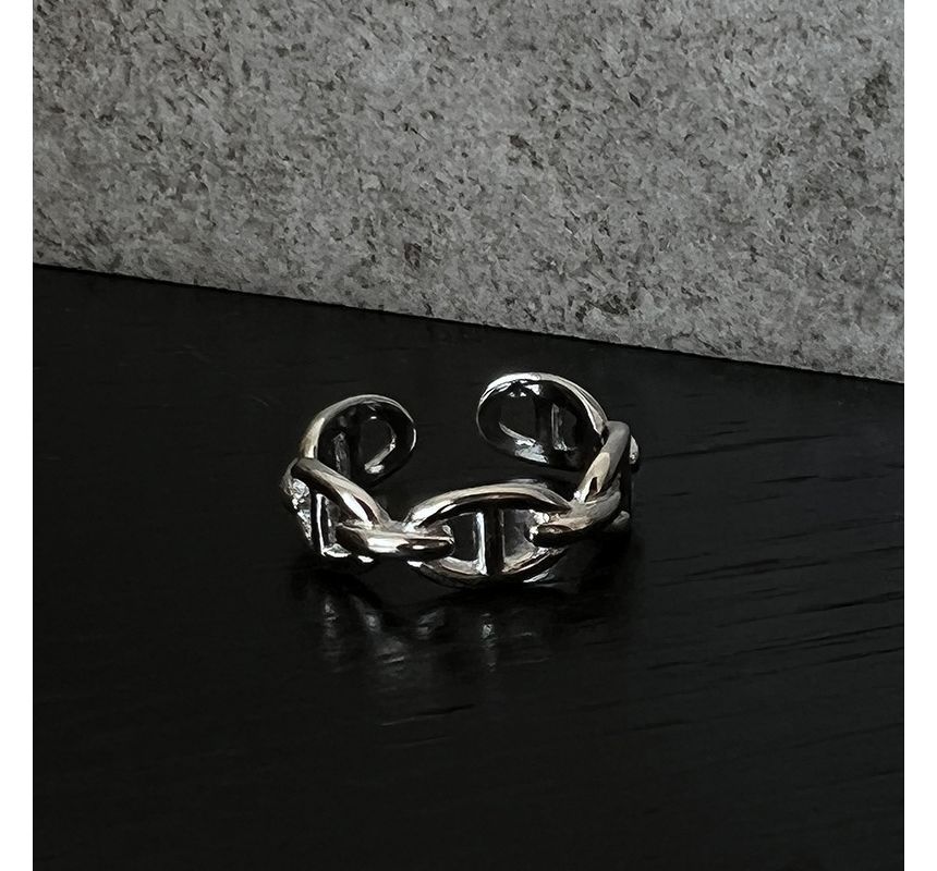 Catharsis - Geometrisch gelegeerde open ring / Gestructureerde gelaagde gelegeerde open ring