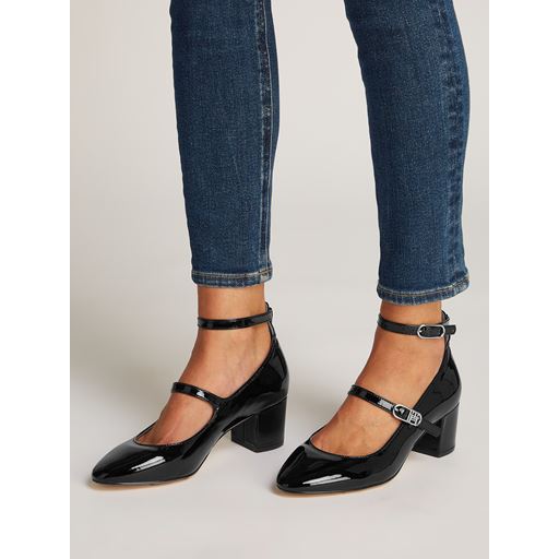Tommy Hilfiger Double Strap Pumps, Black, 41