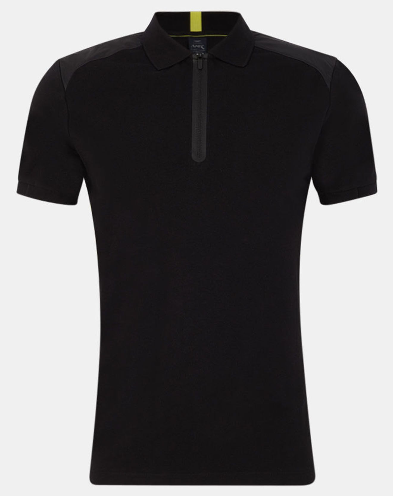 Hackett London Polo Slim Fit zippé Aston Martin Racing body bisoter noir