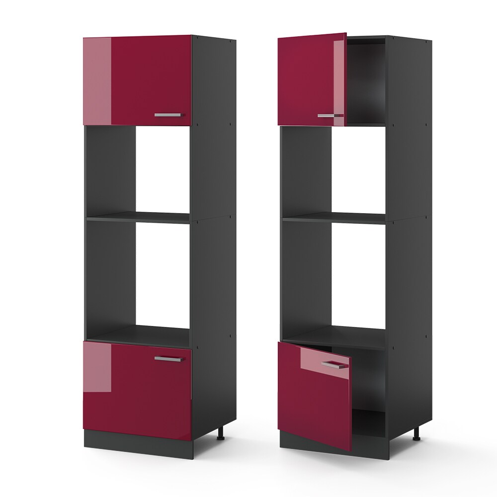 VICCO Küchenschrank Mikrowellenumbauschrank 60 cm R-Line Anthrazit