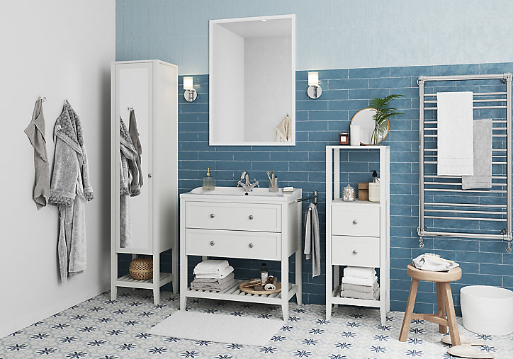 Miroir GoodHome Perma blanc 100 x 70 cm