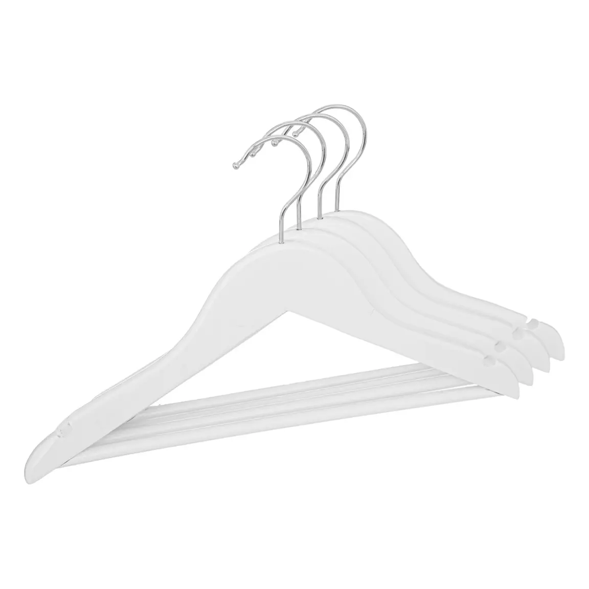 Lot de 4 cintres enfant bois Blanc