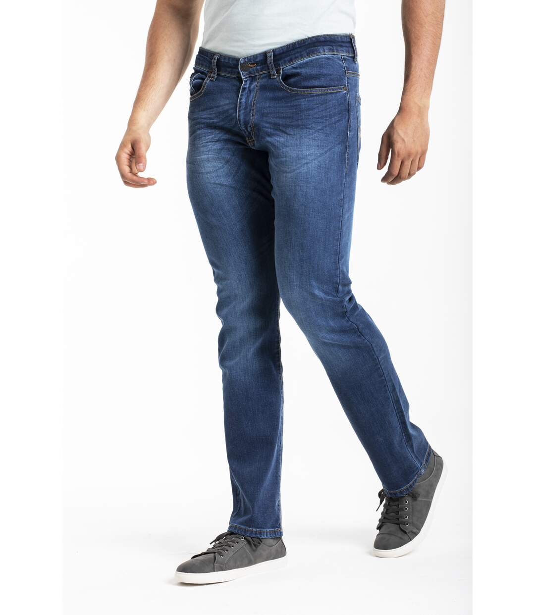 Jeans stretch RL70 Fibreflex® coupe droite confort brossé LUNO DENIM