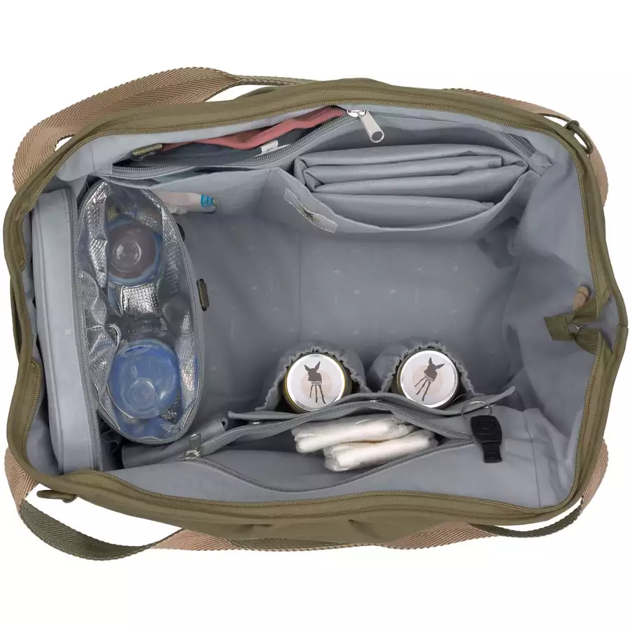 LÄSSIG Zwillingswickeltasche Green Label Twin Bag olive
