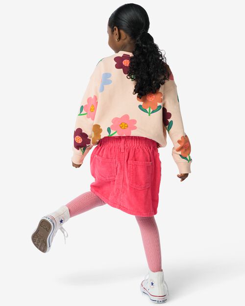 jupe fille côtelée  rose