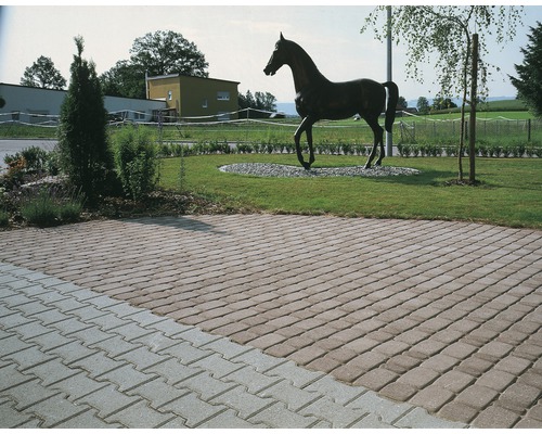 Straatsteen, dubbele T-vormige straatsteen, grijs, 20 cm x 16,5 cm x 6 cm