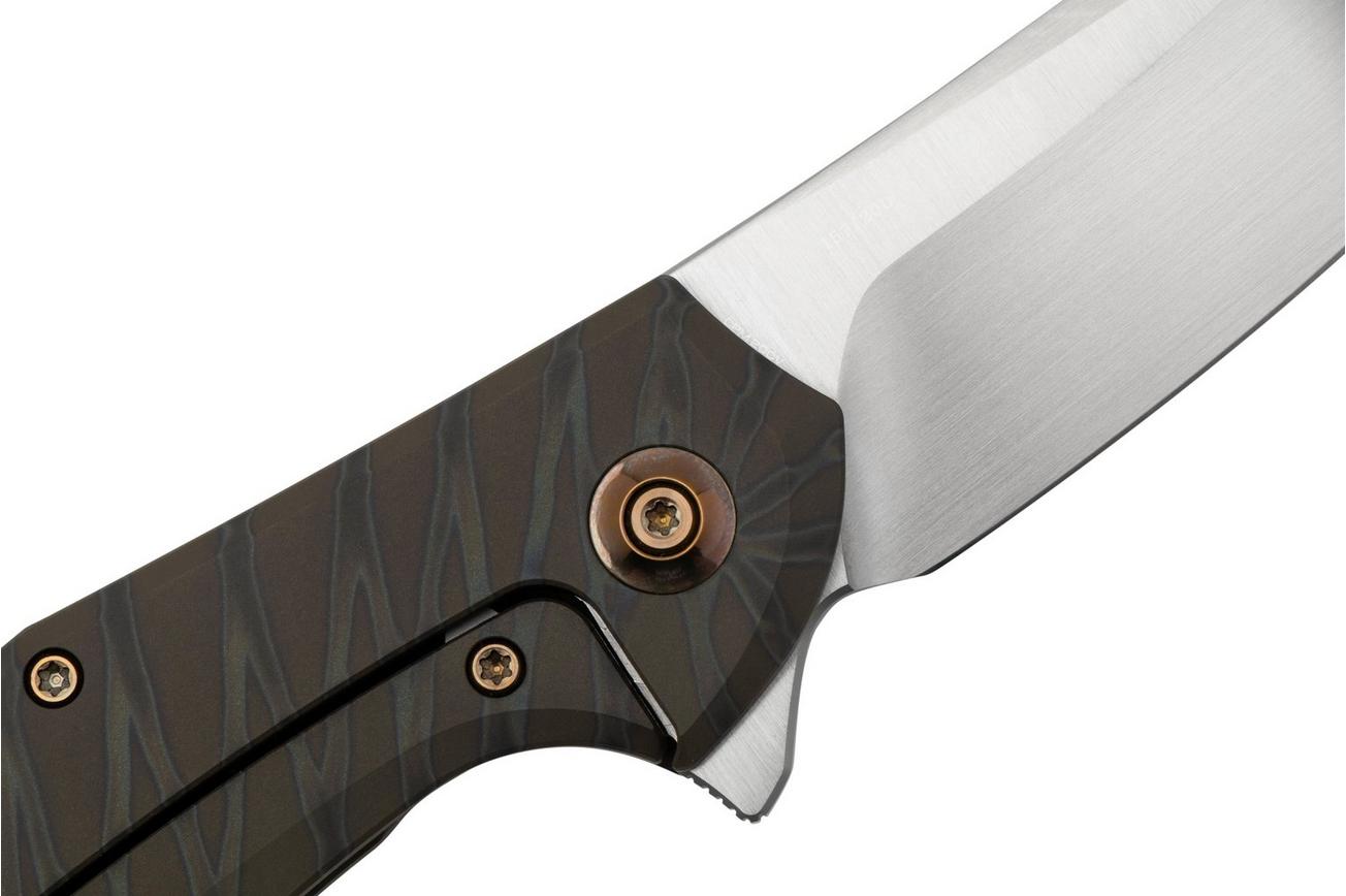 WE Knife Merata, WE22008A-3 Limited Edition, Tiger Stripe Flamed Titanium CPM 20CV zakmes