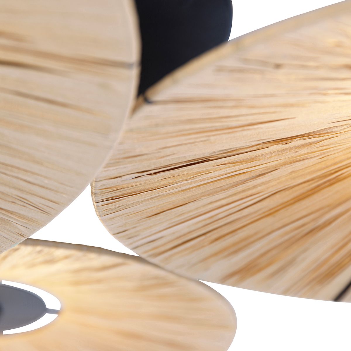 Landelijke plafondlamp zwart met touw 3-lichts - Leia