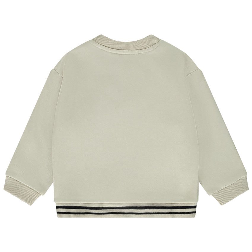 Sweat oversize print animaux pour bébé garçon - Ecru
