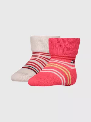 Pacote com 2 pares de meias clássicas listradas
