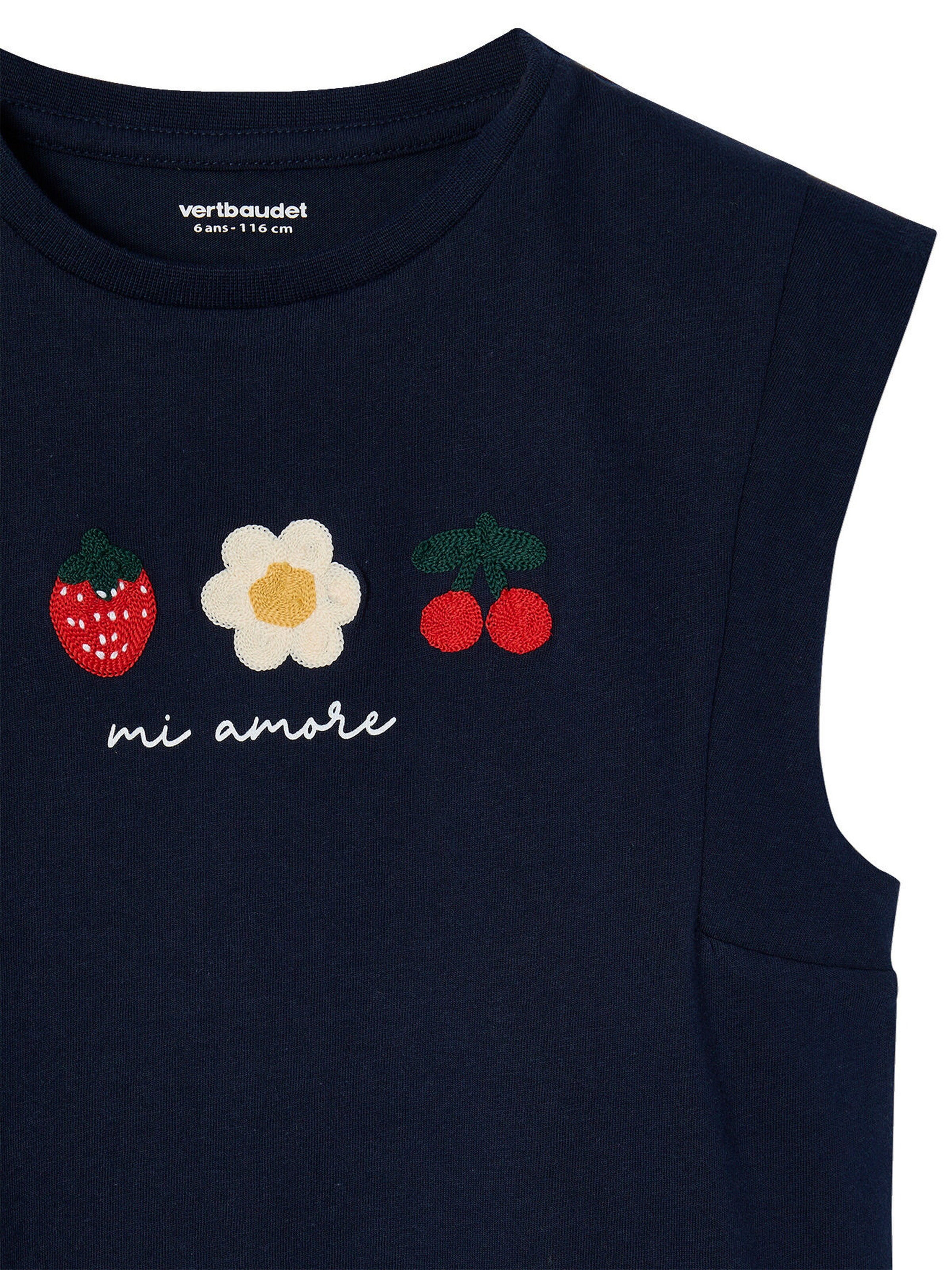 Vertbaudet Mädchen T-Shirt, Paradiesvogel marine