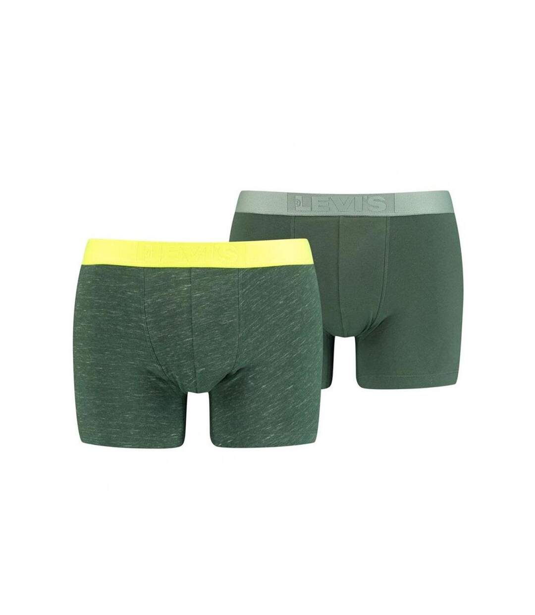 LEVI'S Lot de 2 Boxers Homme Coton INJECTED SLUB Yellow néon